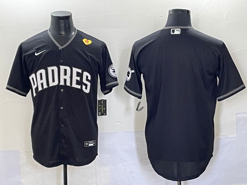 Men 2025 San Diego Padres Blank Black Game Nike MLB Jersey style 7033